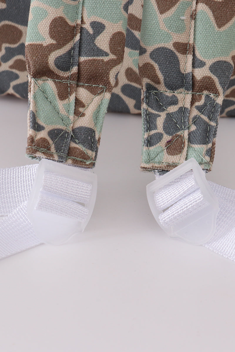 Camouflage duck applique schoolbag