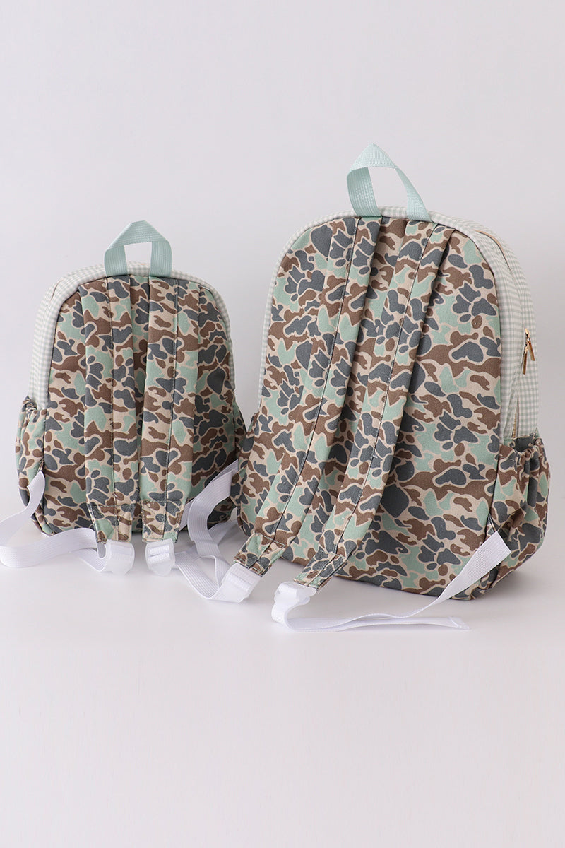 Camouflage duck applique schoolbag