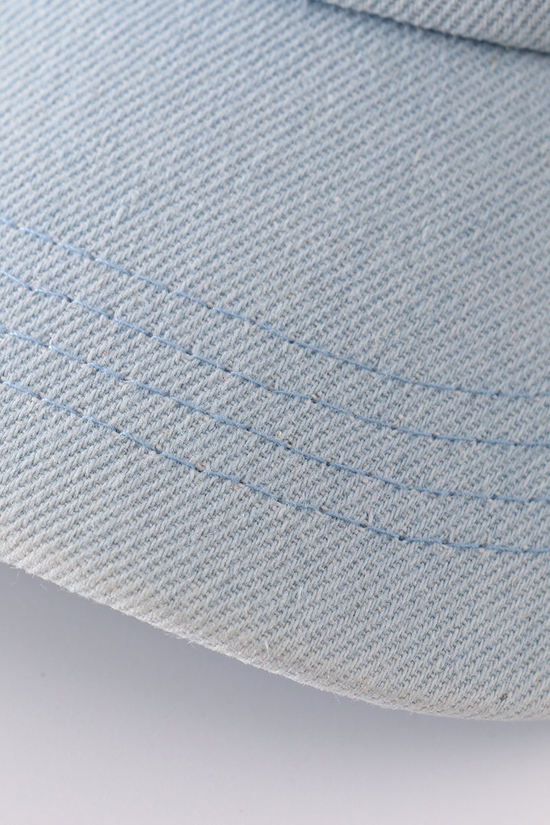 Denim embroidery baseball cap