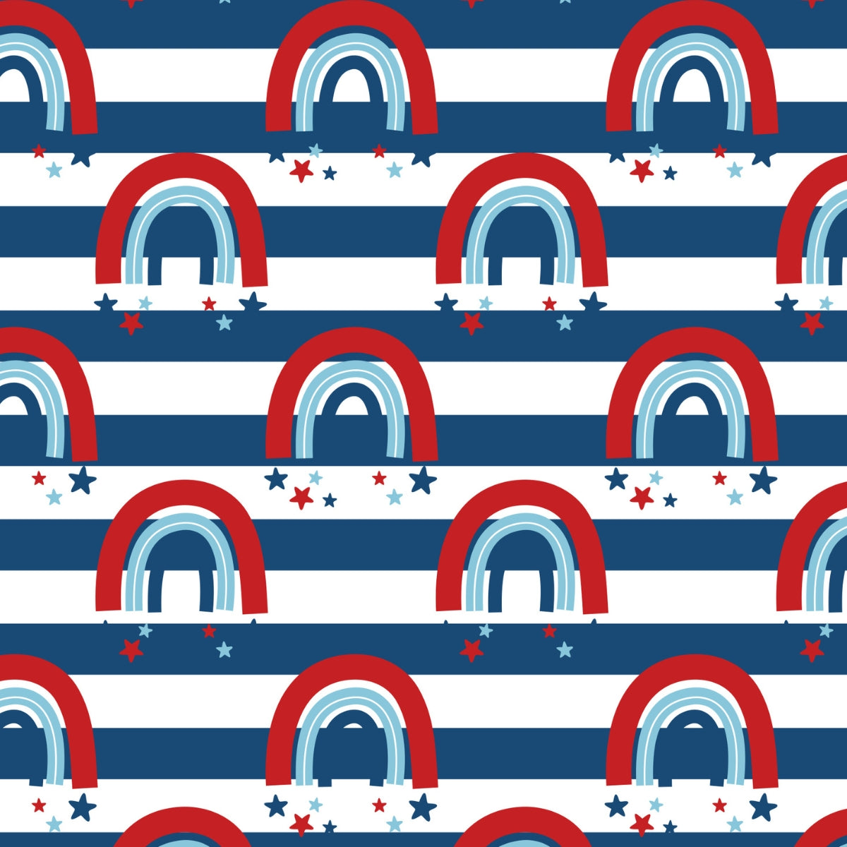 Red, White & Rainbows Bummie Set