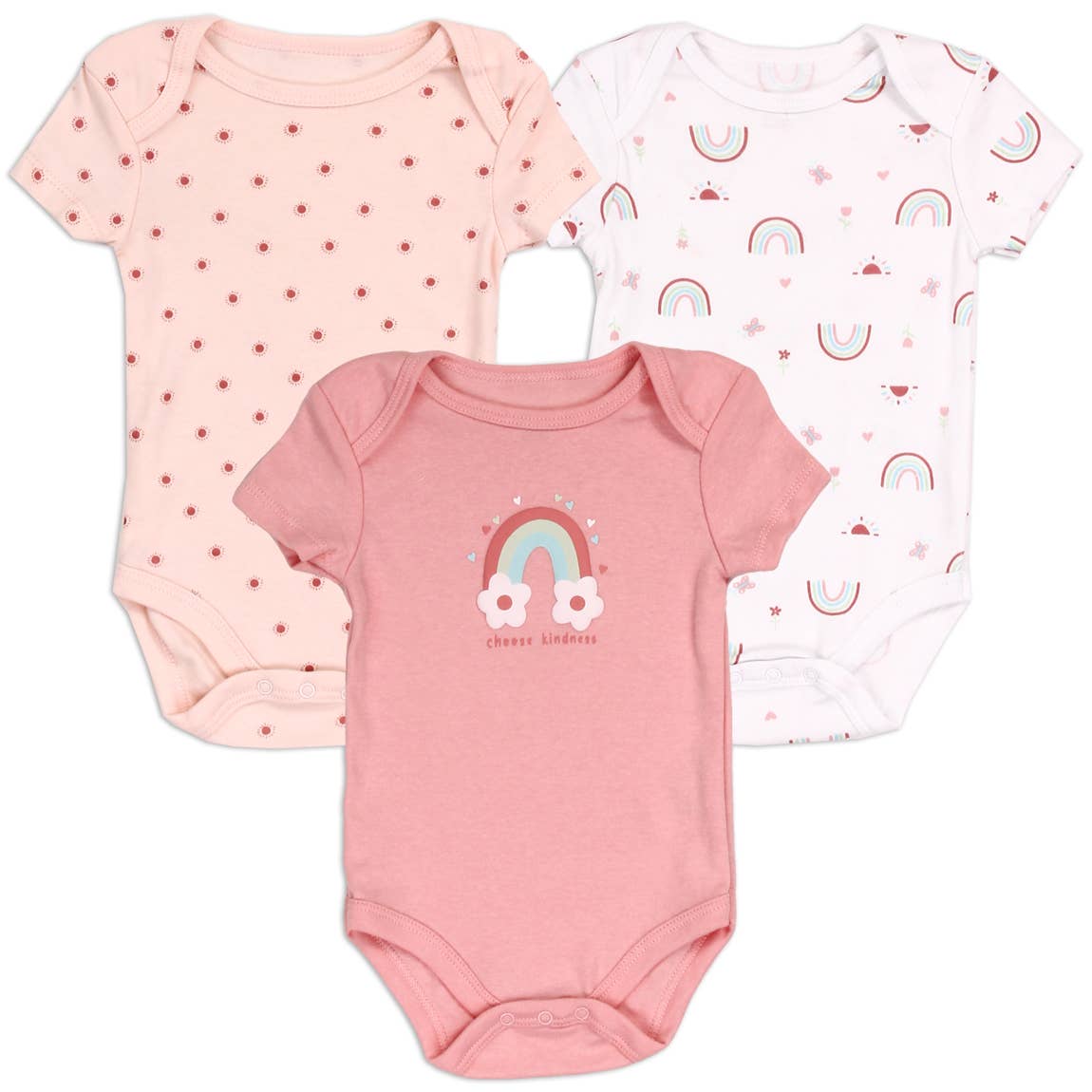 Girls Newborn 3-Pack Onesie Set