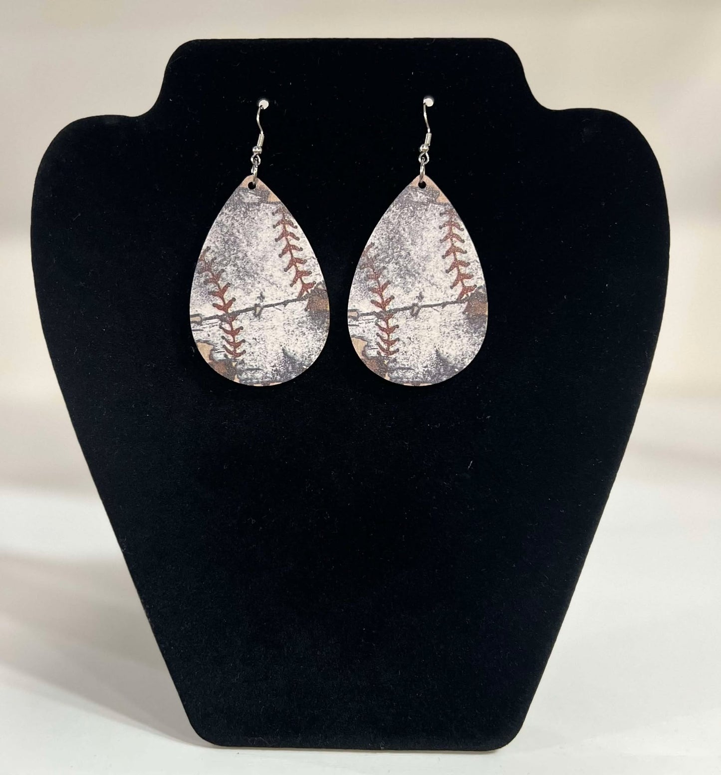 Baseball Teardrop Earrings 058