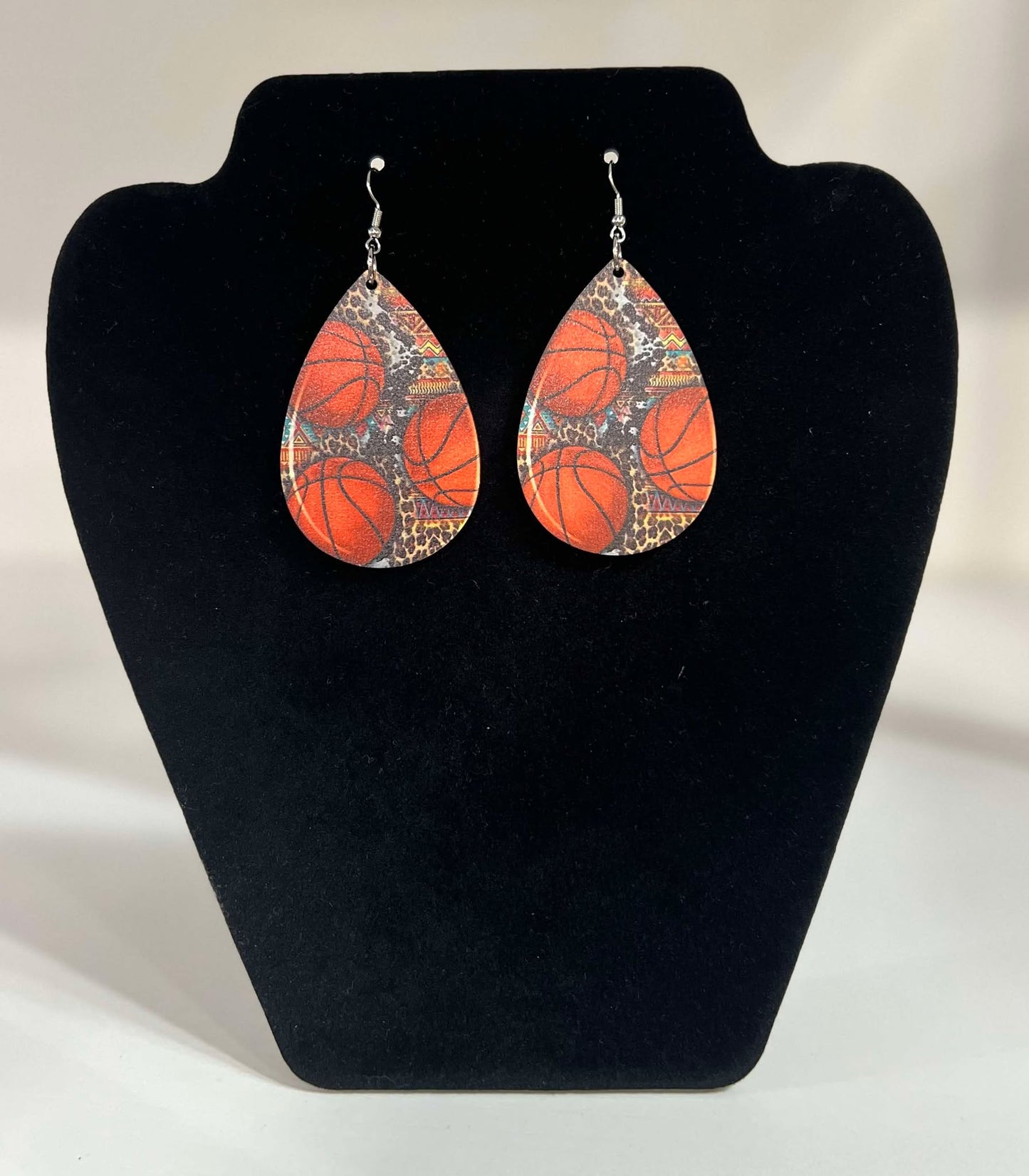 Basketball Teardrop Earrings 059