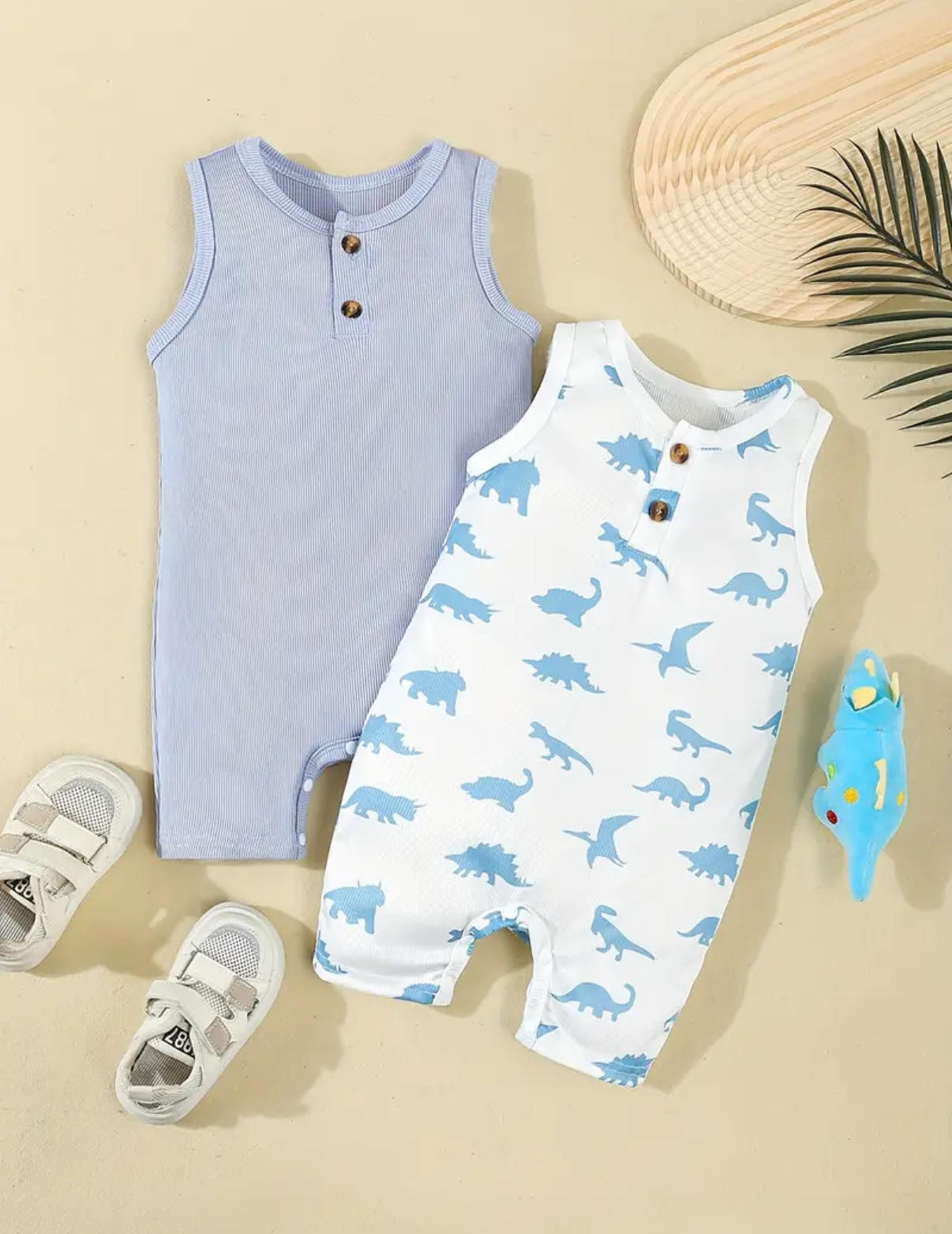 Ribbed Romper for boys