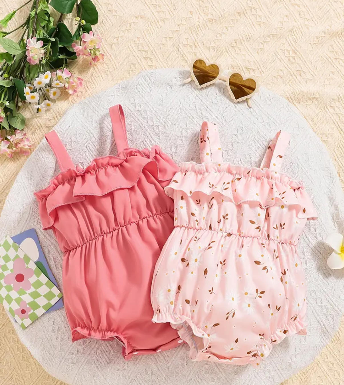 Romper with Ruffled Edges