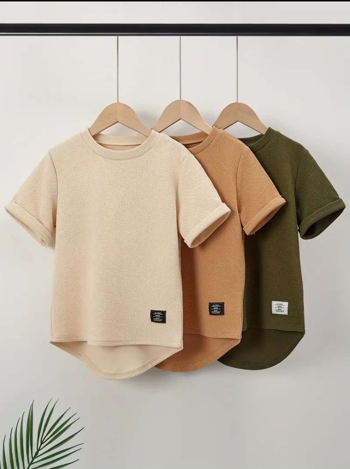 Boys' Summer Casual Round Neck Short Sleeve T-Shirt
