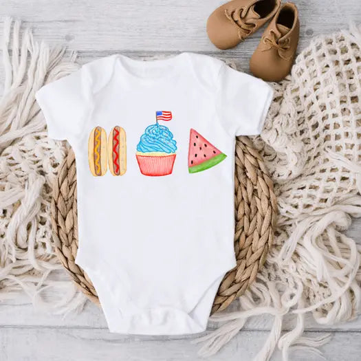Fourth of July 4th Kids Summer Baby Onesie