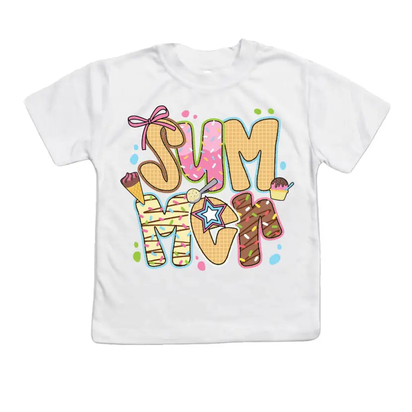 Summer Ice Cream Treats Girls Tee Shirt