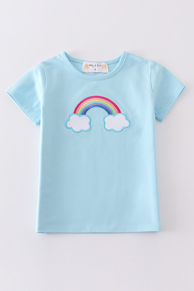 Premium blue rainbow top