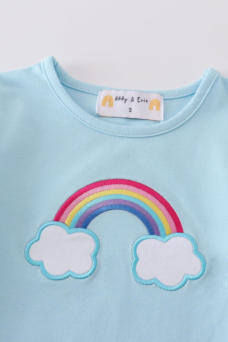 Premium blue rainbow top