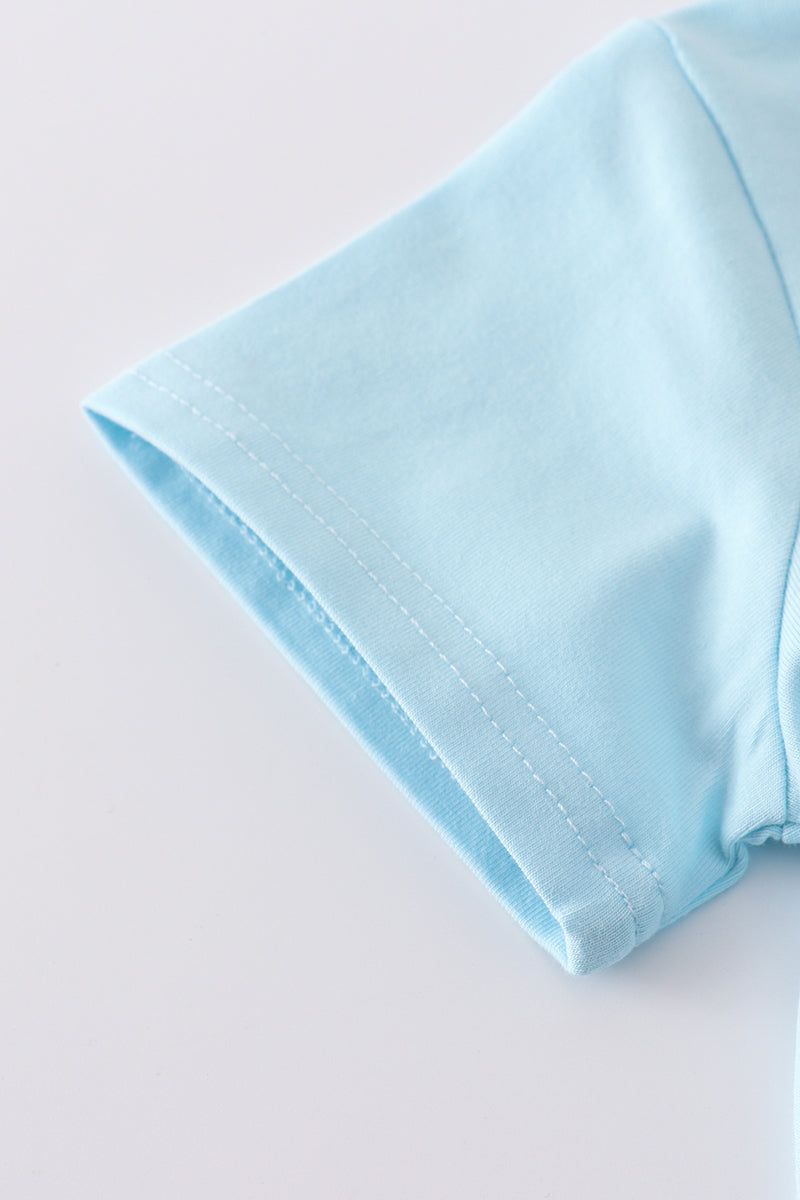 Premium blue rainbow top