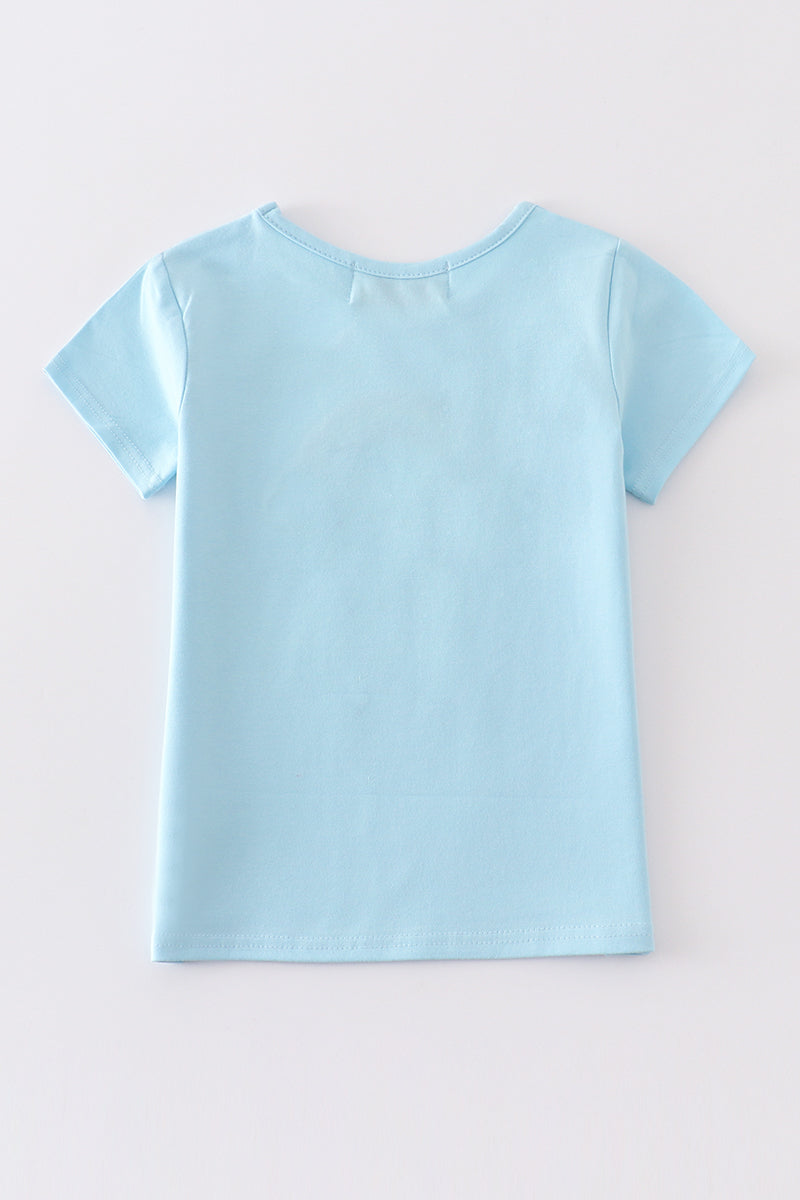 Premium blue rainbow top