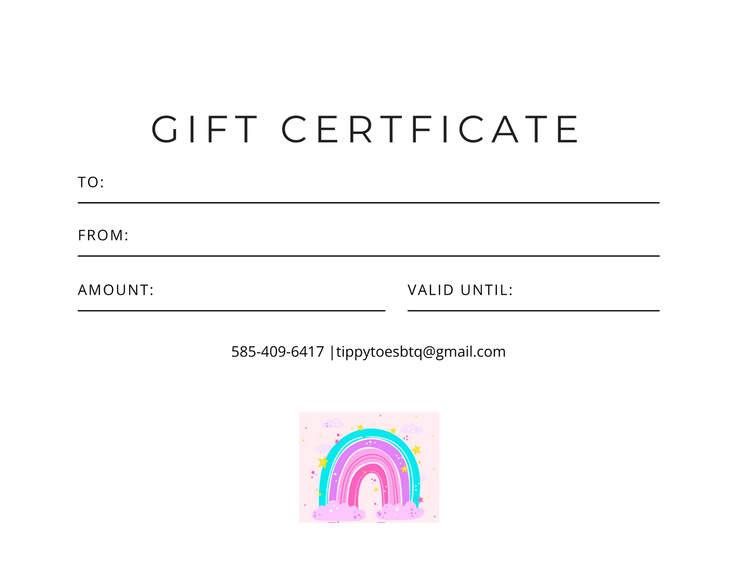 Tippy-Toes Boutique Gift Card