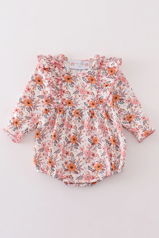 Floral Print Infant Romper