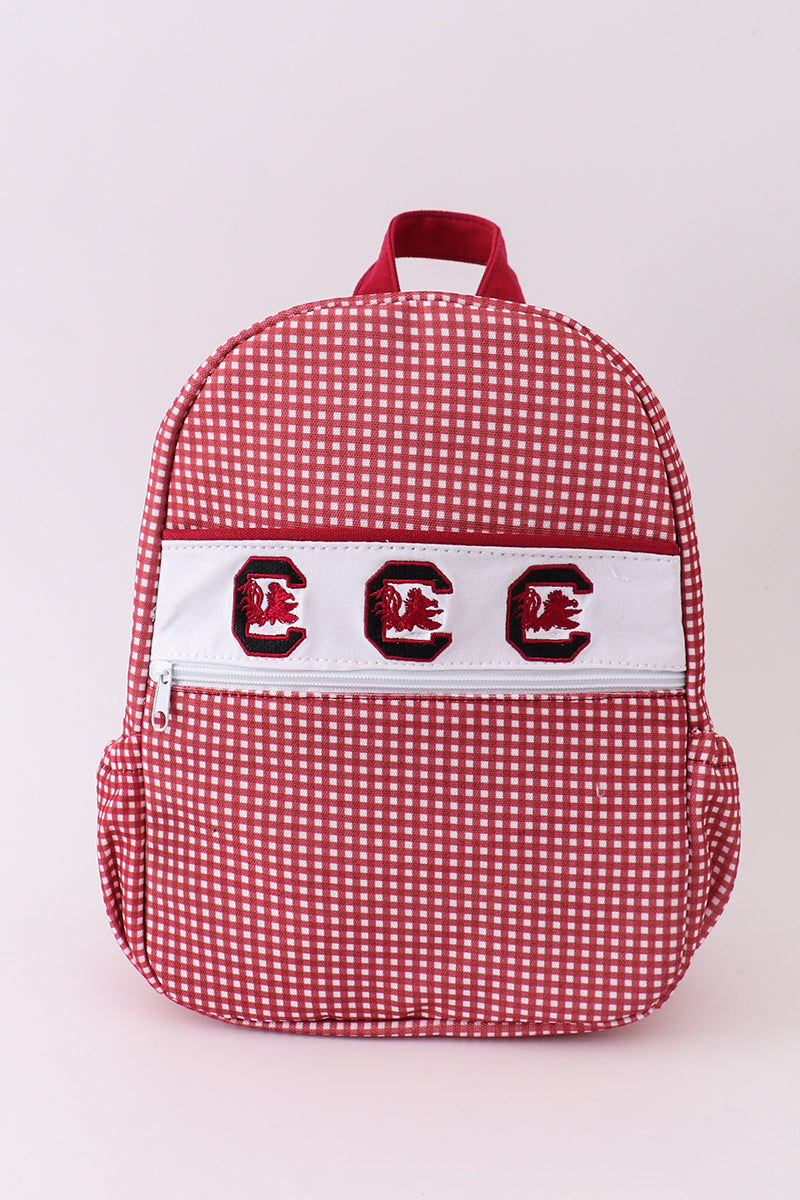 South carolina embroidery boy schoolbag
