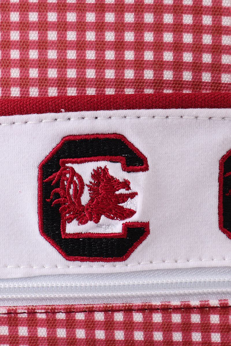 South carolina embroidery boy schoolbag