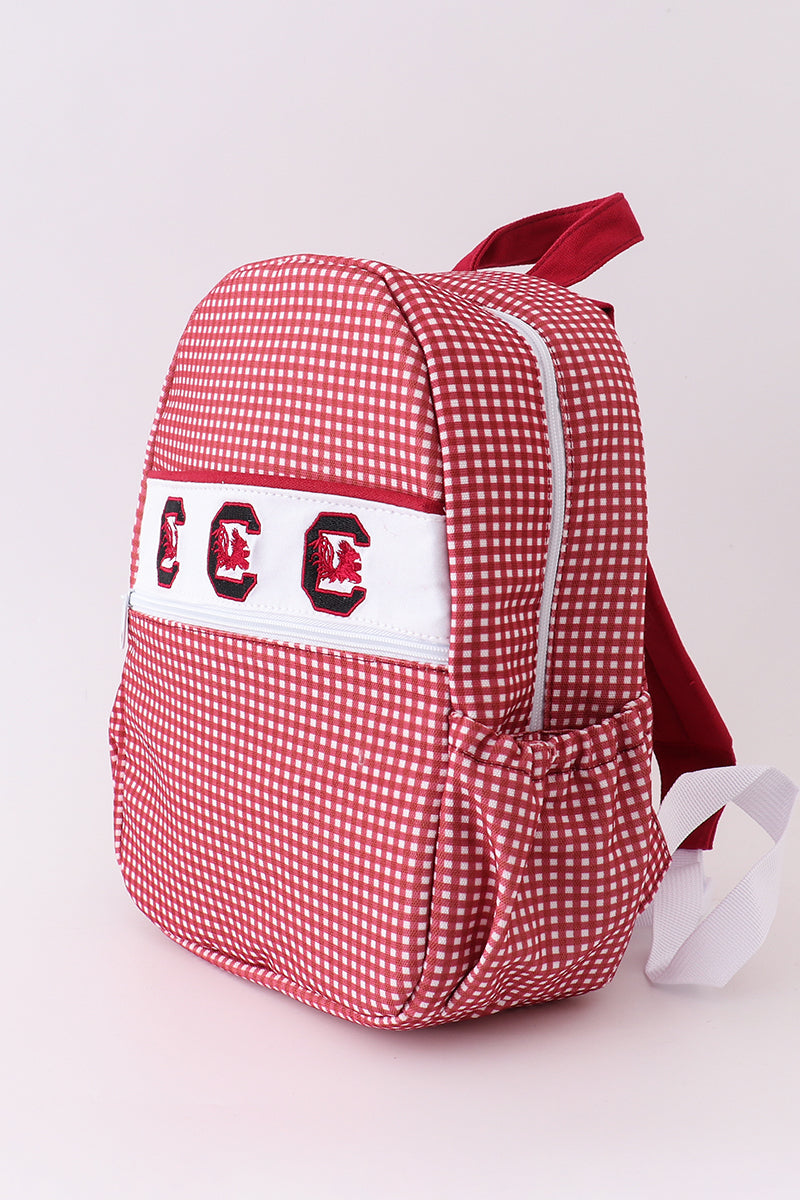 South carolina embroidery boy schoolbag