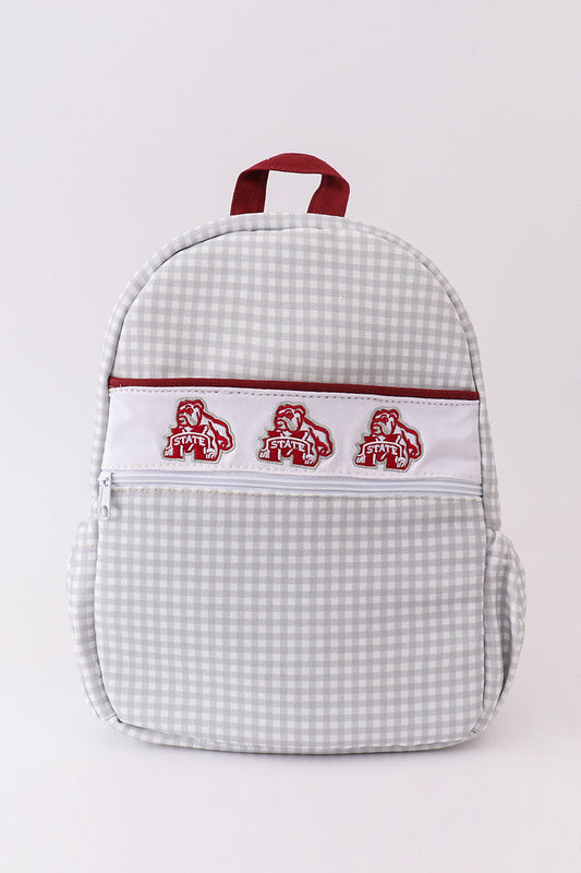 Mississippi state bulldogs embroidery boy schoolbag