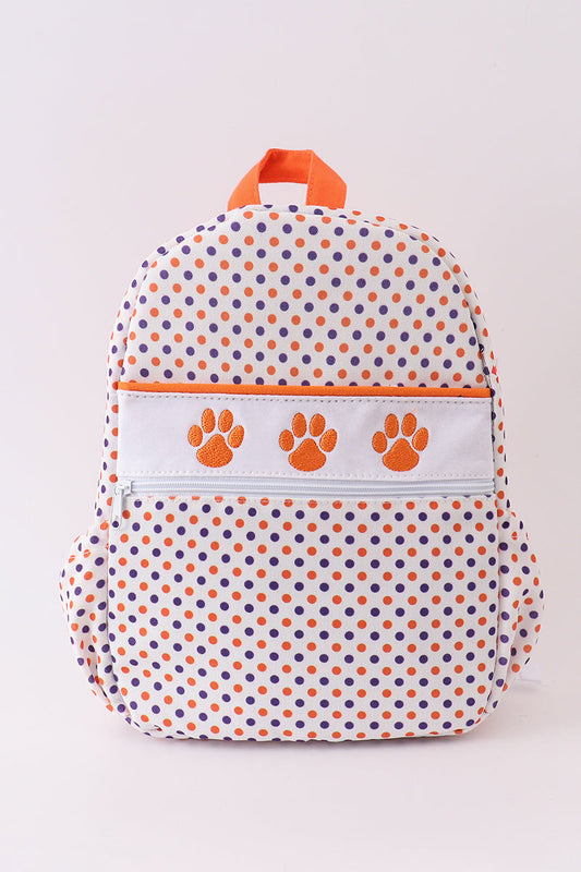 Clemson university embroidery boy schoolbag
