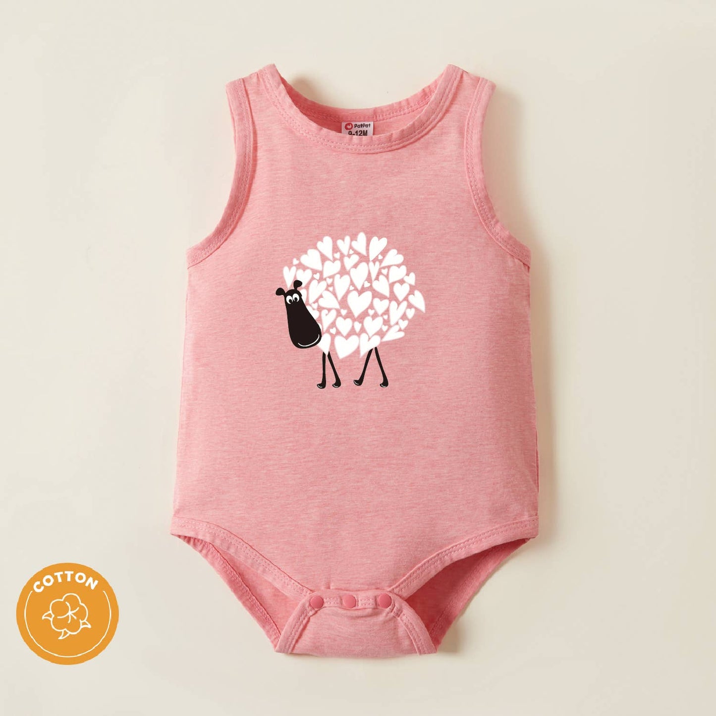 Baby Graphic Pink Sleeveless Romper