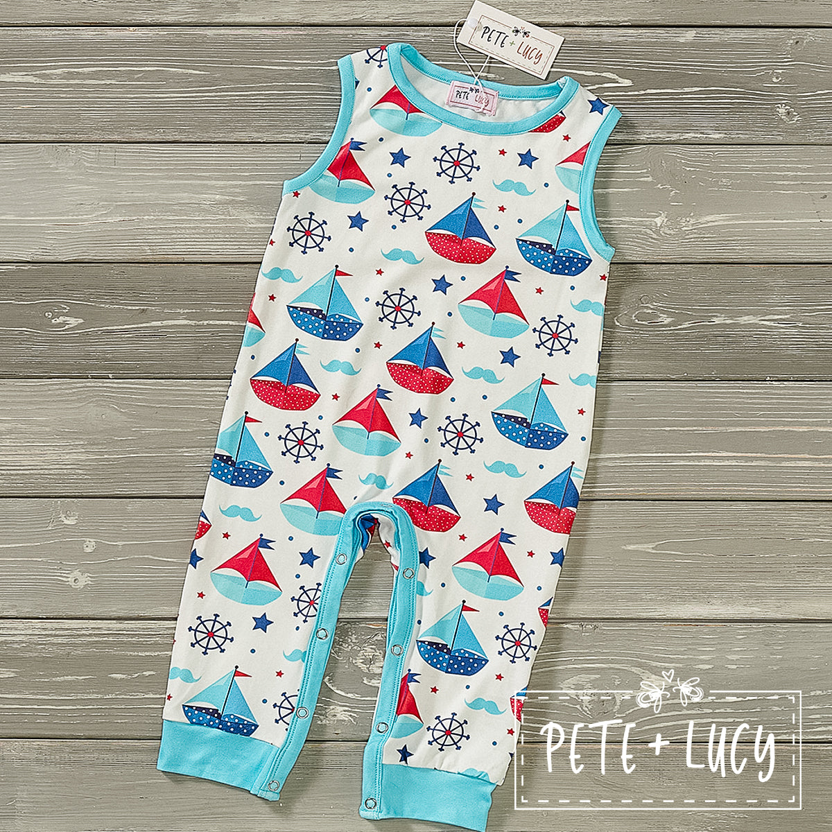 Come Sail With Me Boy Romper