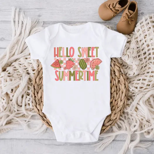 Hello Sweet Summertime Kids Summer Baby Onesie