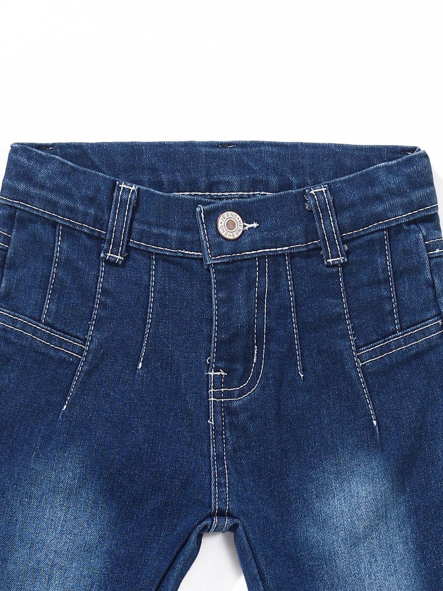 Girls Washed Blue Flare Jeans