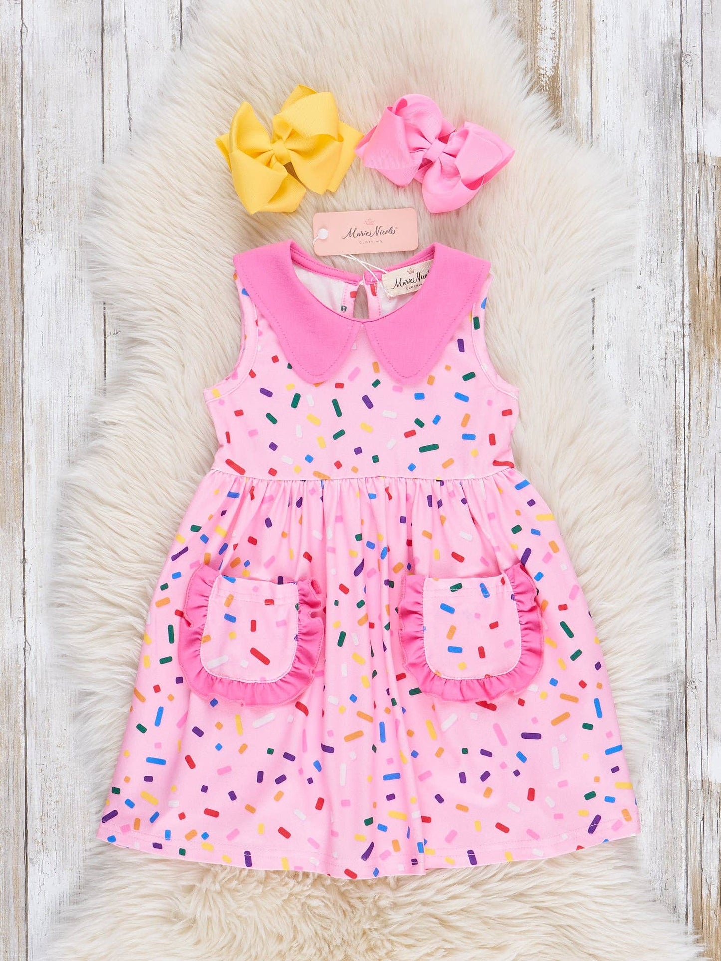 Bubblegum Sprinkles Ruffle Dress