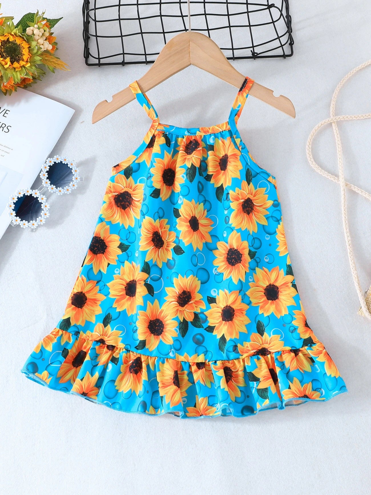 Girls' Summer Strap Casual Dress