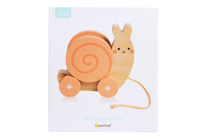 Snail Wooden Pull Toy, Developmental Toys, Nursery Decor