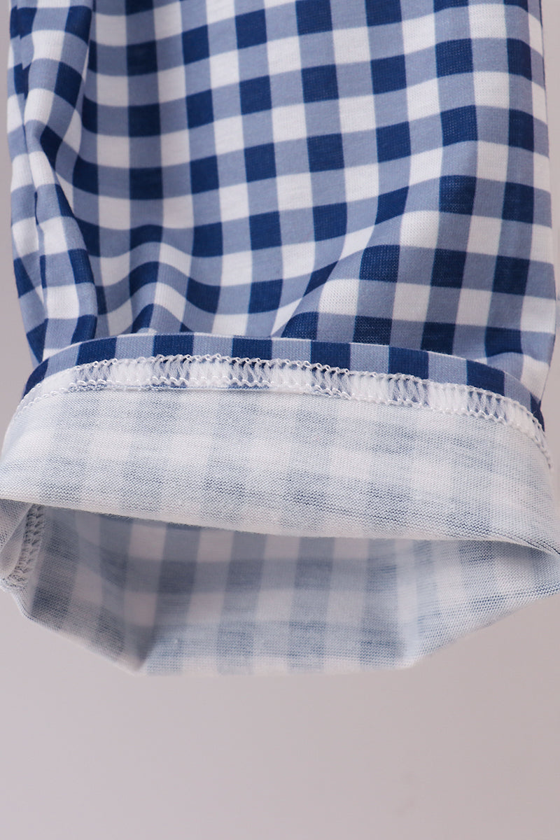 Navy nativity embroidery pants set