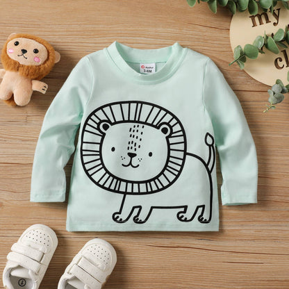 Baby/Toddler Unisex Childlike Animal Long-sleeved Shirts