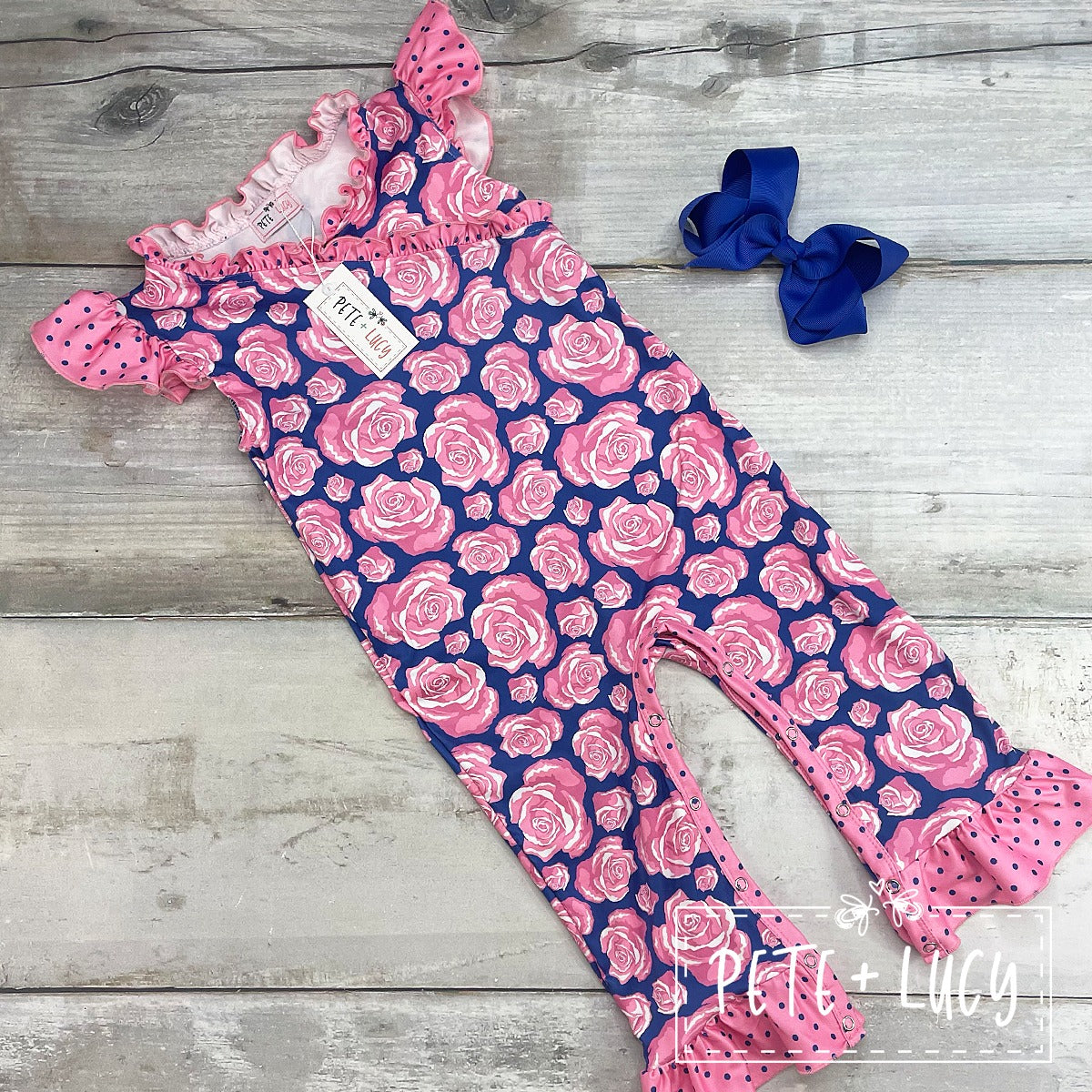 Pop of Roses Infant Romper