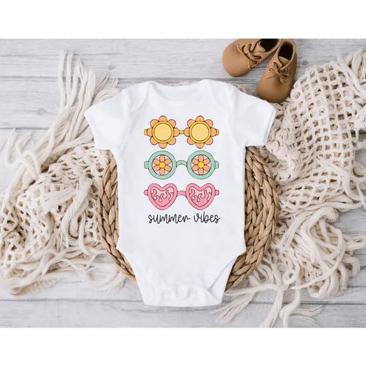 Summer Vibes Sunglasses Baby Onesie Bodysuit