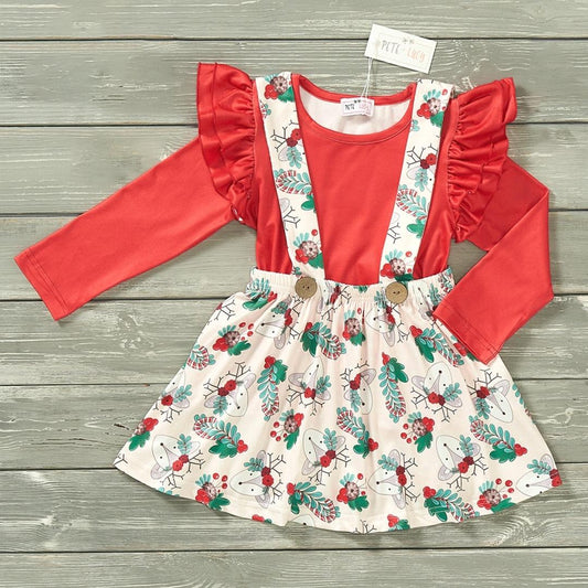 Holly-Day Deer 2pc Skirt Set