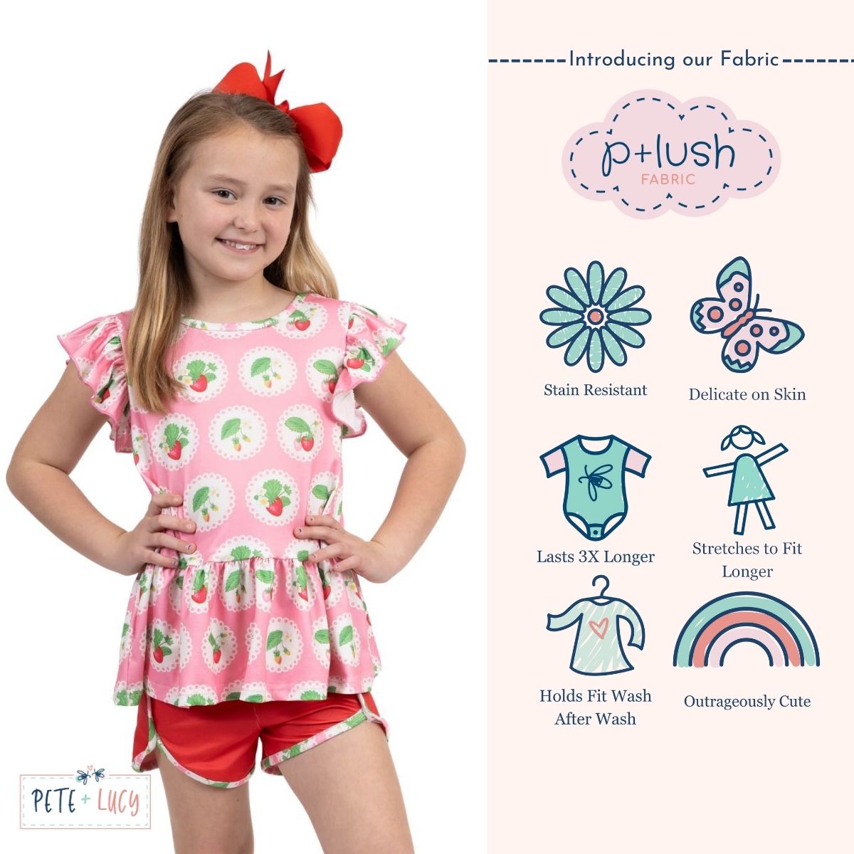 Summer Strawberries 2pc Short Set