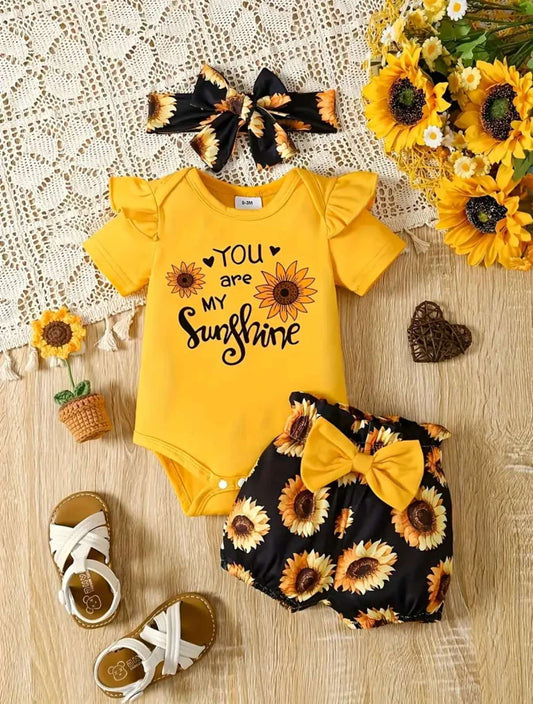 You Are My Sushine set + headscarf