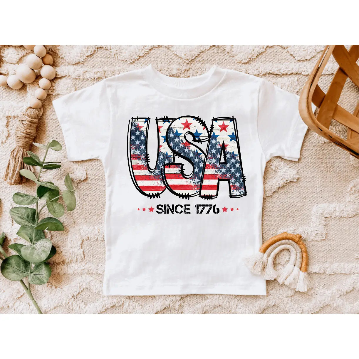 USA Since 1776 4th of July, American Flag Unisex Tee Shirt