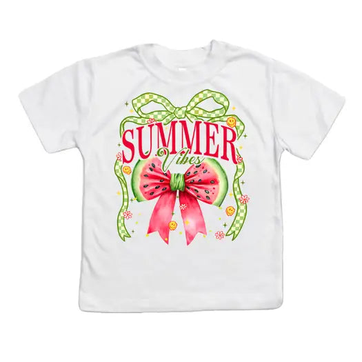 Summer Vibes Watermelon Girls Tee Shirt