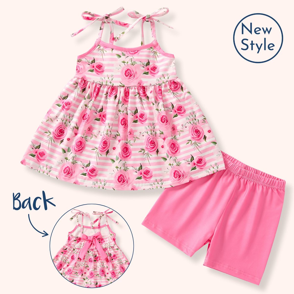 Pink Posies 2pc Set