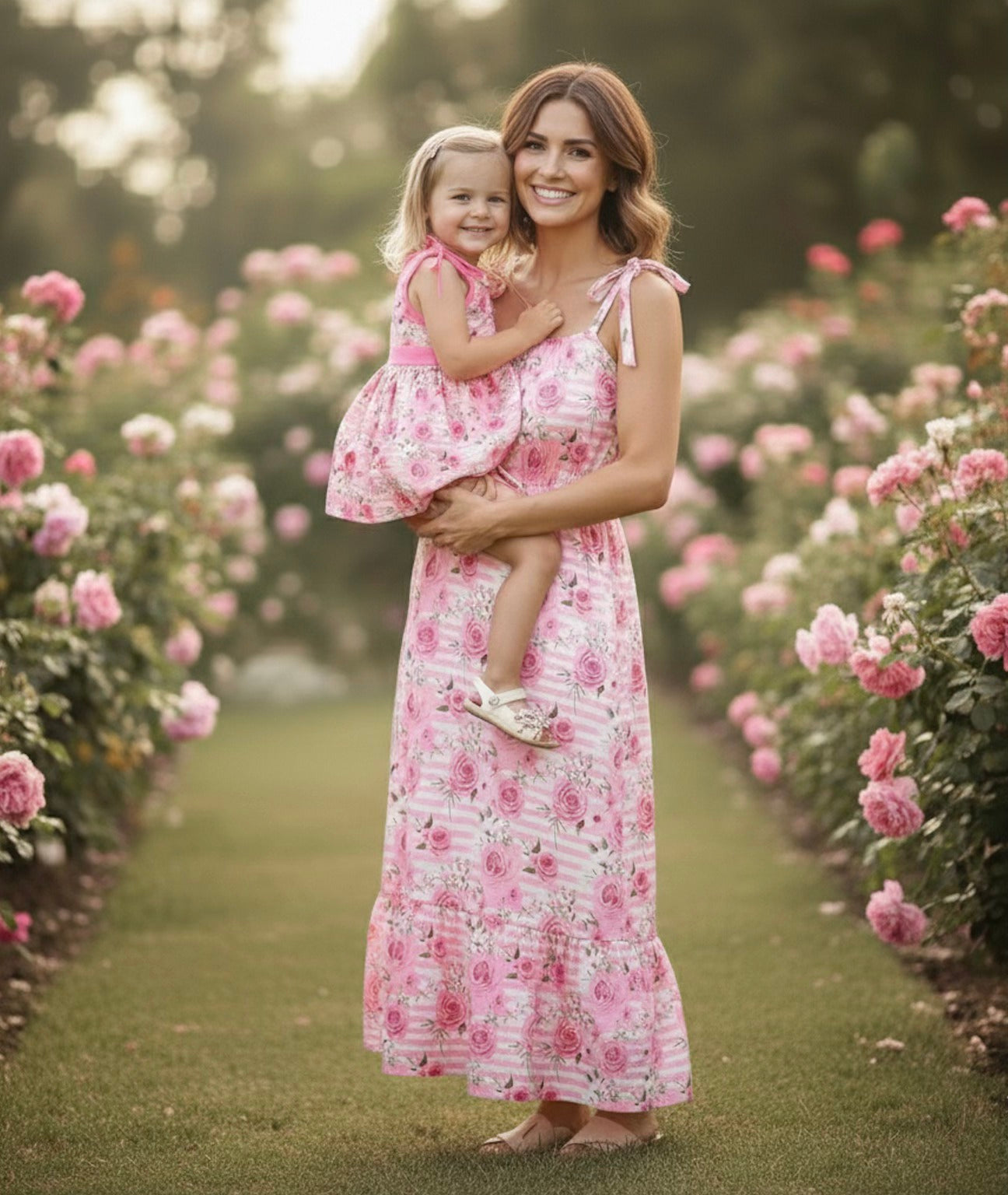 Pink Posies Mom Dress