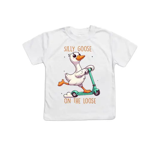 Silly Goose On the Loose Kids Scooter Summer Tee Shirt