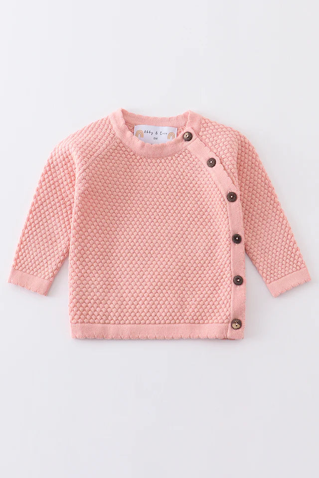 Pink buttons sweater