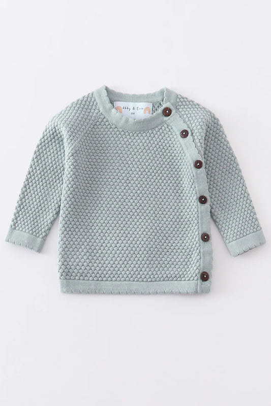 Mint buttons sweater