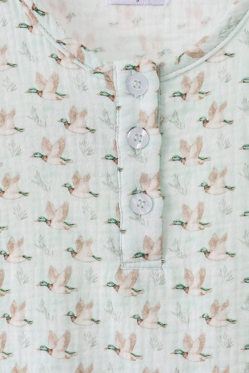 Premium duck print muslin top