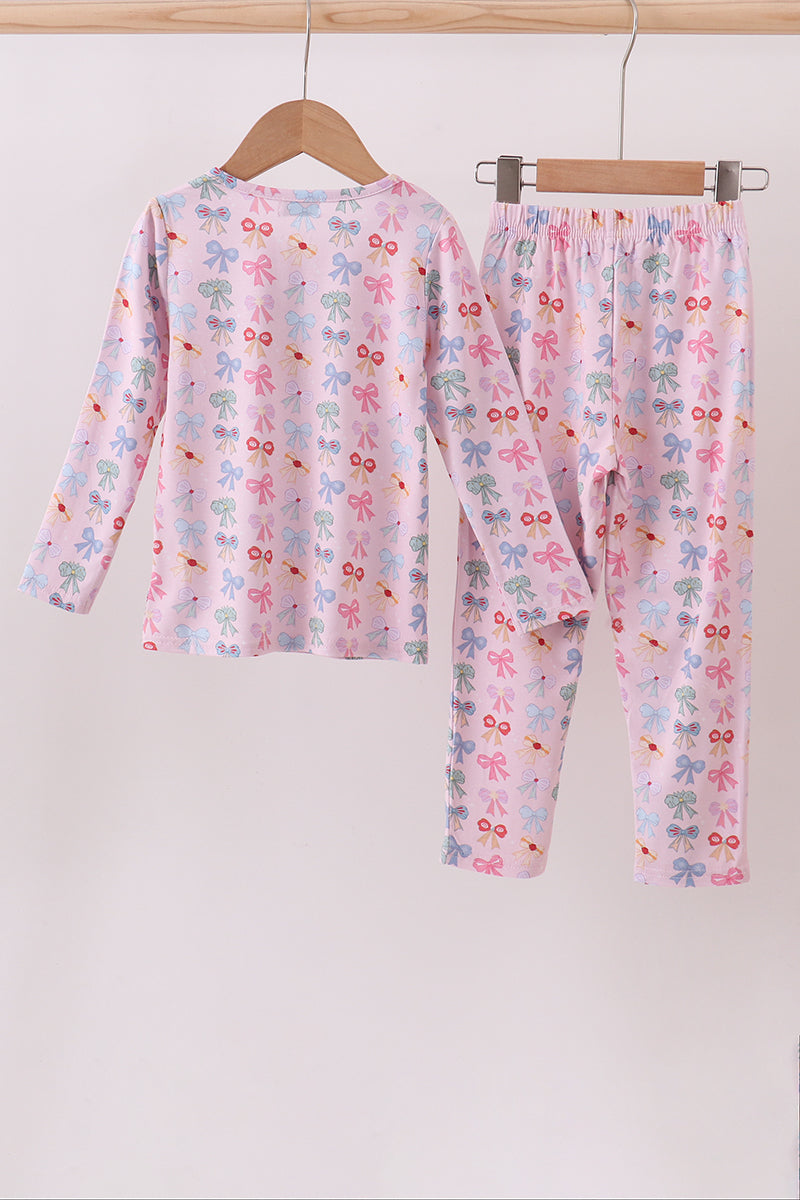 Premium whimsical bows bamboo pants set