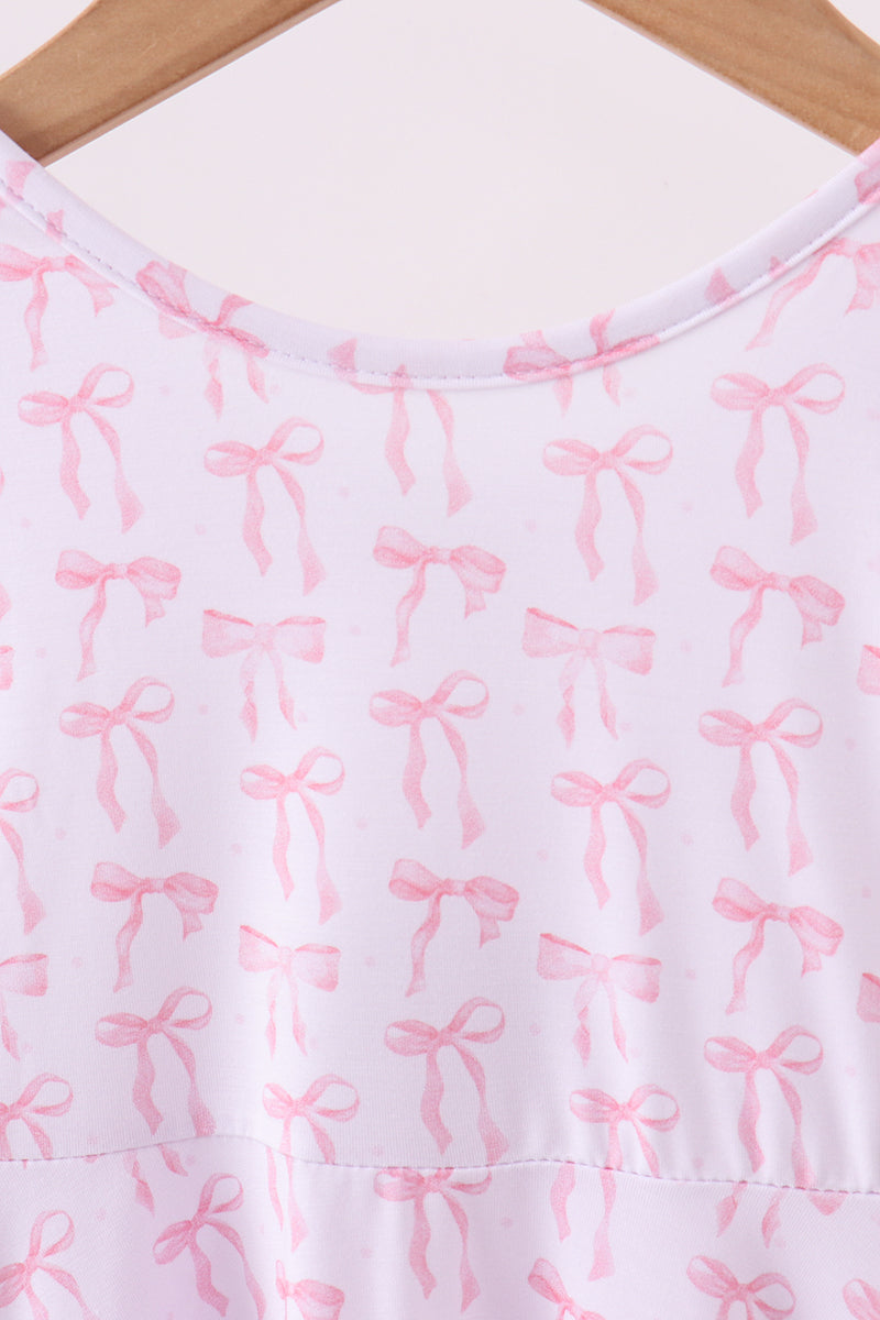 Premium tiny bow delight bamboo dress