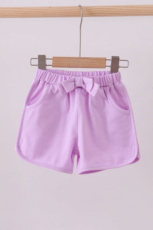 Premium Lilac bow shorts