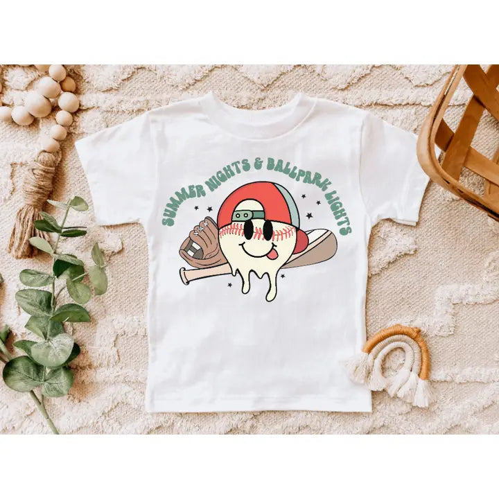 Summer Nights and Ball Park Lights Kids Tee