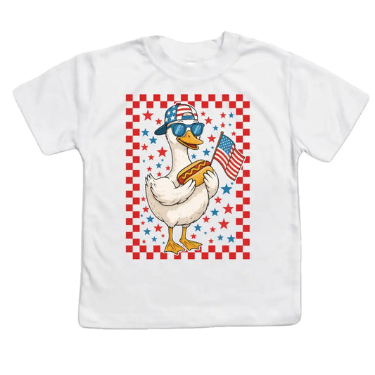 Silly Goose and Hotdog Boys 4th of July Tee Shirt